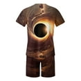 thumbnail image 4 of toraway Men's Suits Coupe Moderne Mode Men's Suit 2 Pcs Imprimé Hawaiiss T-Shirt Court + Shorts Style Rue 3 L, 4 of 4