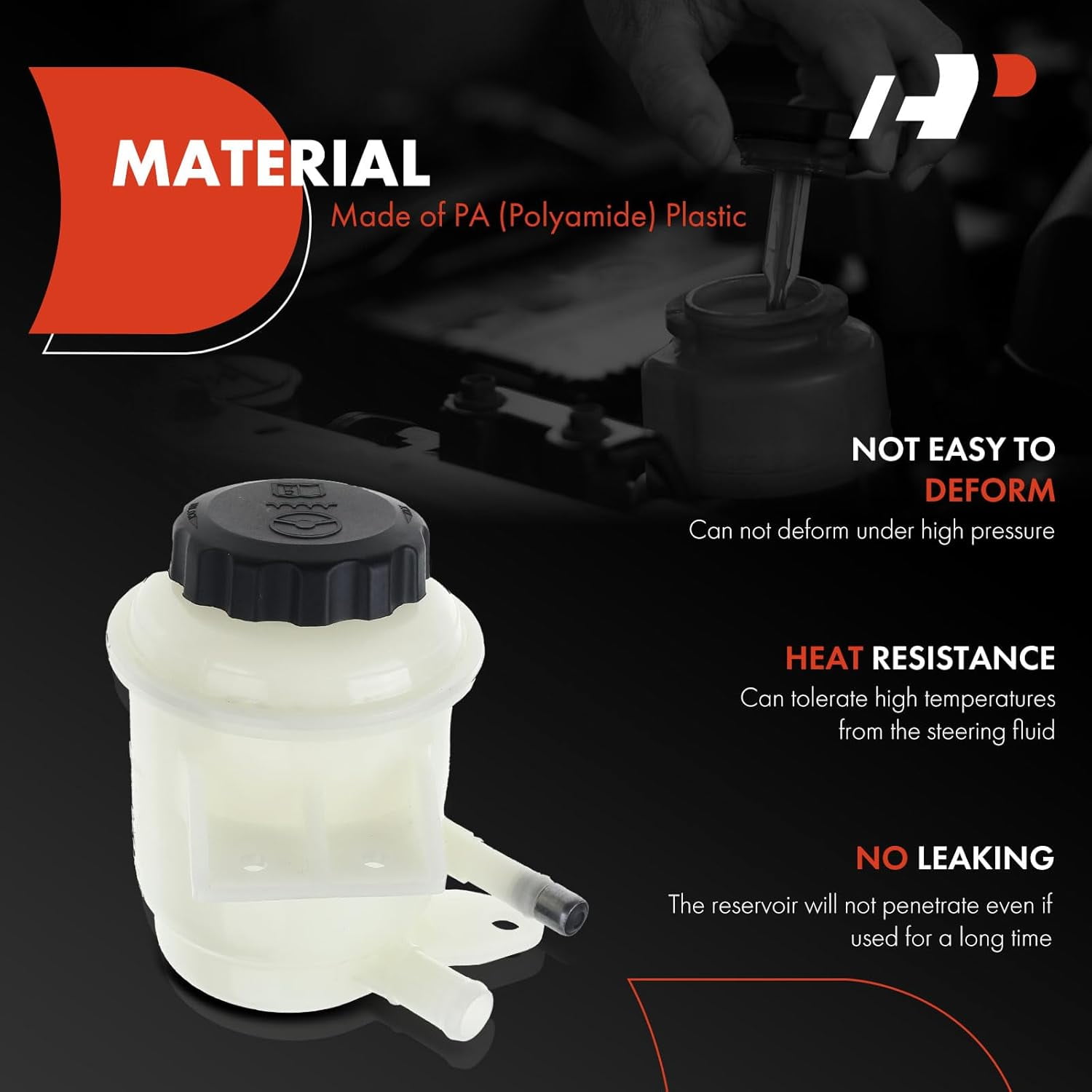 A-Premium Power Steering Reservoir/Tank with Cap Compatible with Chevy Aveo 2009-2011, Aveo5 2009-2011 & Pontiac G3 Wave 2009, L4 1.6L
