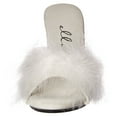 thumbnail image 4 of Ellie Shoes E-405-Sasha 3" Heel Womens Maribou Slipper. White / 8, 4 of 9