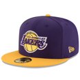 thumbnail image 1 of Men's New Era Purple/Gold Los Angeles Lakers Official Team Color 2Tone 59FIFTY Fitted Hat, 1 of 4