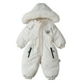 thumbnail image 3 of shoper Snow Suit for Kids 6-7 Winter Coat and Snow Pants Set Overall Windproof Overalls Ski Suits Toddler Girl Winter Outfit White 100, 3 of 10