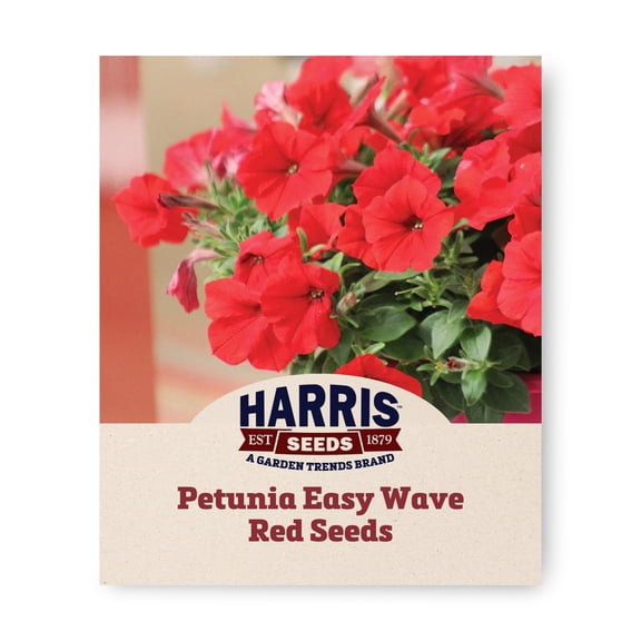 Harris Seeds Petunia Easy Wave Red F1, Pelleted, 25 Count