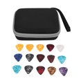 thumbnail image 1 of Guitar Pick Bag Set Guitar Pick Bag Guitar Pick Holder Case Guitar Picks Holder Guitar Pick Bag Set Large Space Waterproof  Protection EVA Cloth Storage Holder Case With 15 Pcs, 1 of 8