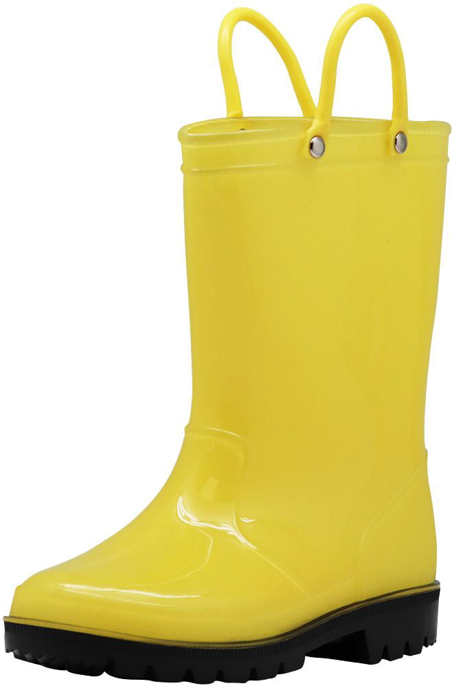 girls yellow rain boots