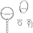 thumbnail image 2 of 150PCS Key Chain Rings, Keyrings Blanks Split Key Ring with Link Chain Open Jump Rings and Screw Eye Pin Metal Keychain Ring Parts for DIY Crafts Supplies Accessories (150pcs), 2 of 5