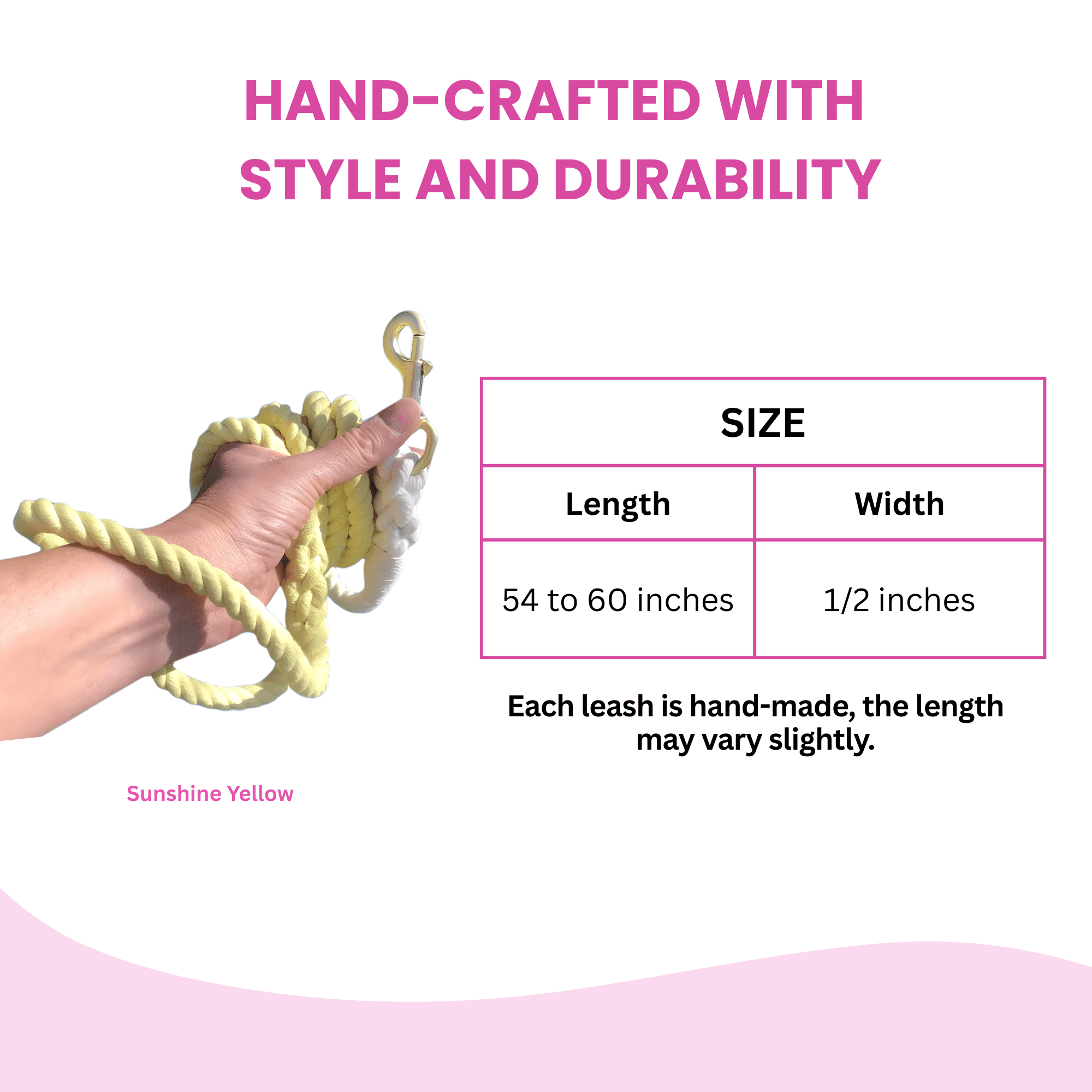 <new_title>Braided Ombre Dog Leash, Sunshine Yellow</new_title>