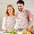 thumbnail image 3 of Pioneer Flower Floral Print Pattern Apron for Women and Men, Cotton Linen Waterproof with Pockets, Adjustable, 33x27 Inch for Kitchen, Gardening, BBQ, Salon, 3 of 6