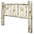 thumbnail image 3 of Montana Collection Full Headboard w/ Laser Engraved Bear Design, Clear Lacquer Finish, 3 of 5