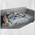 thumbnail image 6 of Letter B Soft Flannel Fleece Throw Blanket, European Art Elements Floral B Letter in Alphabet Natural Inspirations, Cozy Plush for Indoor and Outdoor Use, 60" x 80", Blue Yellow Orange, by Ambesonne, 6 of 6