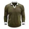 thumbnail image 3 of Ceisia Men's Casual Striped Half Button Round Neck Pullover with Pocket Daily Fashion Top Gift, 3 of 7