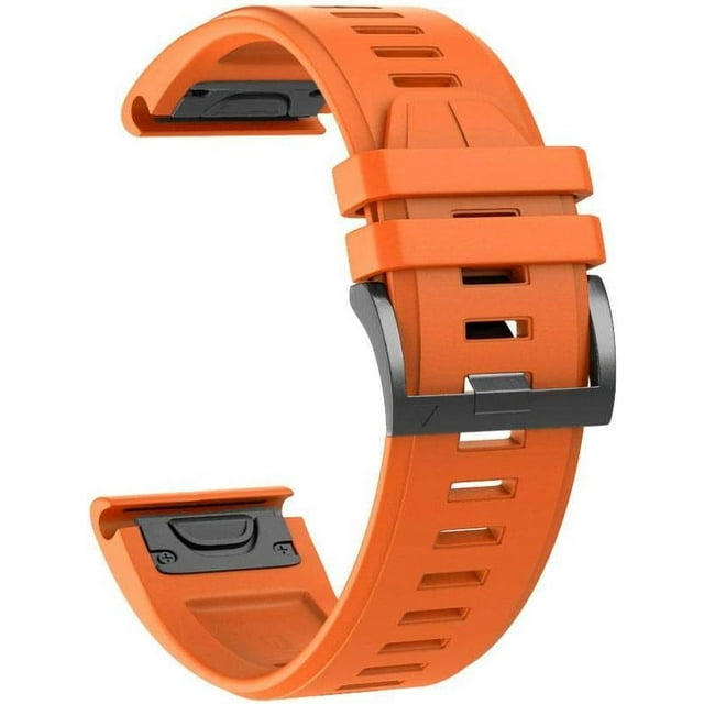 XINQIHANG for Garmin Instinct Watch Band, 22mm Quick Fit Silicone Sport Waterproof Replacement Watch Band Strap for Garmin Instinct/Fenix 5/5 Plus/Forerunner 935/Approach S60/Quatix 5 (Orange)