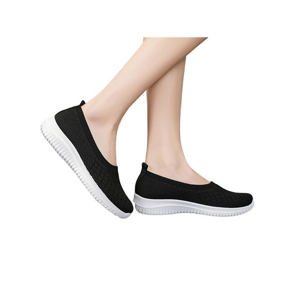 UKAP Femmes Chaussures Plates Glisser sur des Baskets Confort