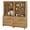Dark Brown Wood, variant on Modern 71" Tall Bookcase with 6 Drawers, 2 Columns 3-Tier for Home Office,Natural Oak