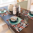 thumbnail image 6 of Placemats Set Of 4 / 6, Cool Flamingo Placemats For Dining Table Indoor/Outdoors Heat Resistant Washable Placemats 18" X 12", 6 of 8