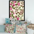 thumbnail image 3 of Designart 'Pink Vintage Wildflowers' Traditional Framed Art Print, 3 of 4
