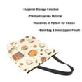 thumbnail image 3 of FORMRS Womens Canvas Tote Bag with Zipper Inner Pocket Shoulder Handbag, Fall Beige Pumpkin, 3 of 7