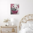thumbnail image 5 of Farmhouse Daisy Flower Wall Art Country Pink Floral in Bathtub Wall Art Bedroom Grey and White Abstract Geometric Canvas Art Wall Decor for Living Room Bathroom Bedroom Decor,16L X 12W inches, 5 of 6
