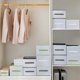 thumbnail image 2 of Cateissary Organizador de almacenamiento de ropa armario caja hogar plegable Jeans calcetines camisas ropa interior sujetador contenedor Almacenamiento y organización del hogar 9 Rejillas Gris, 2 of 6