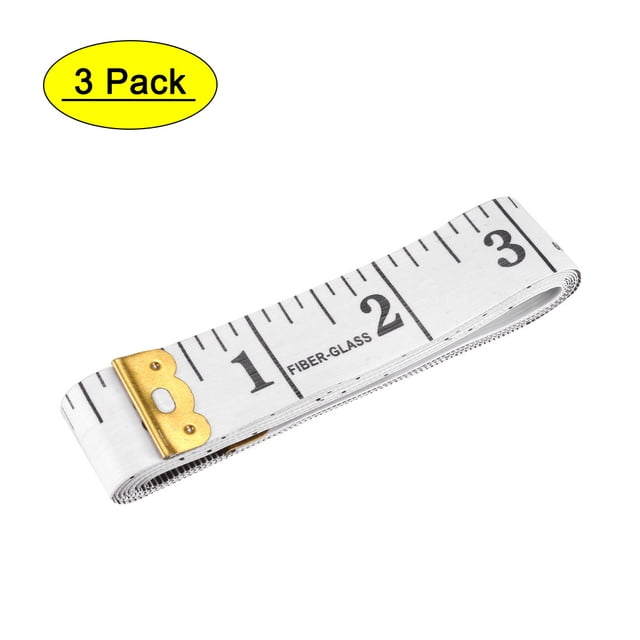 Unique Bargains Cloth Tape Measure for Body 60 Inch Soft Dual Sided for Tailor Sewing Metric Inch Measuring Tape 150cm 3pcs