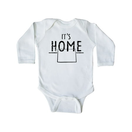 

Inktastic It s Home- State of Colorado Outline Distressed Text Gift Baby Boy or Baby Girl Long Sleeve Bodysuit