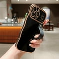 thumbnail image 4 of Suitable for Apple Series, Large Window Electroplated Wave Double Heart Mobile Phone Case + Bracket., 4 of 4