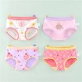 thumbnail image 2 of LIIPEE Girls Underpants Cute Comfortable Cartoon Printed Briefs 4 Pack Trendy Panties,Purple,5-6 Years, 2 of 5