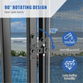 thumbnail image 3 of 4x12 FT Pool Safety Fence for Inground Pools, Teslin PVC Mesh with Stainless Steel Legs, DIY Easy Install Child Pet Protection, Black, 3 of 3