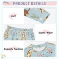 thumbnail image 4 of Monkey Elephant Giraffe Pattern Cotton Pajamas 2 Piece Set Sleepwear Soft and Comfortable Homewear Nightwear, 4 of 7