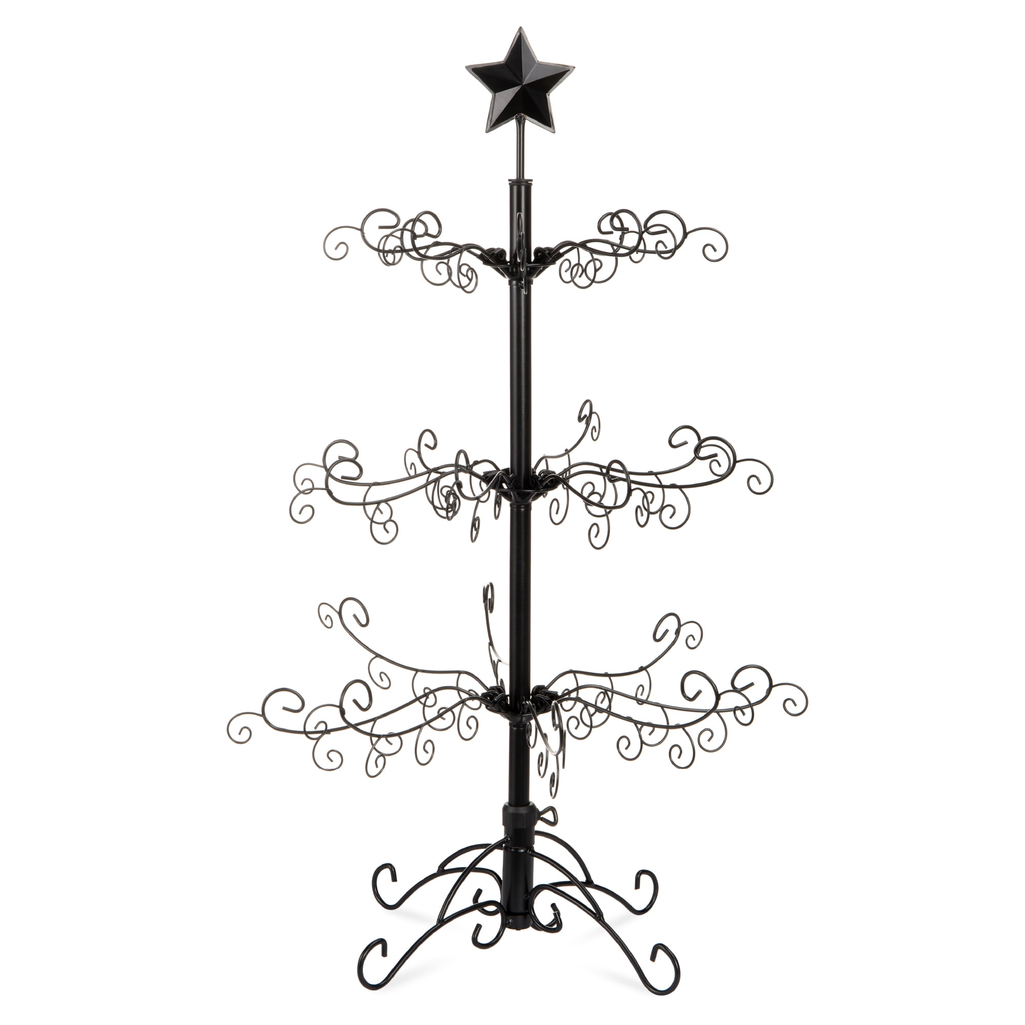 Best Choice Products 3ft Wrought Iron Ornament Display Christmas Tree w