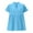Light Blue-04, variant on Perfectbot Casual Tops for Women V Neck Short Sleeves Pleated Peplum Shirt Cute Babydoll Blouse
