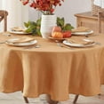 thumbnail image 4 of Newbridge Thanksgiving Gold Tremont Autumn Leaf Damask 60 x 84 inch Oval Fabric Tablecloth, 4 of 4