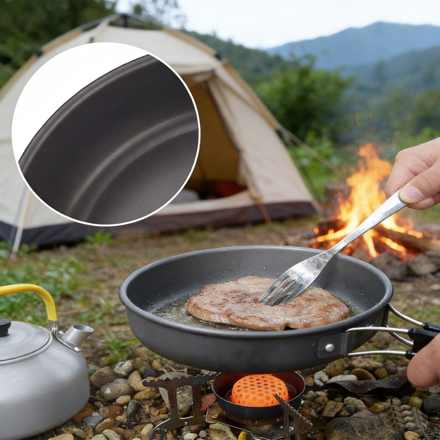 XINcc Camping Cookware Utensils Kitchen Supplies Outdoor Gear for Hiking Backpacking Car Camping Survival Kit 17pcs