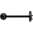 thumbnail image 4 of Body Candy 14G Women 316L Stainless Steel Black Scroll Moon Heart Mens Barbell Tongue Ring Body Piercing Jewelry 5/8”, 4 of 5