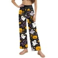 thumbnail image 3 of Dwralegc Women Halloween Pajama Pants Funny Halloween Printed Long Bottoms Casual Pajama Pants Elastic Waist Drawstring Soft Pj Pants Multicolor XL, 3 of 4