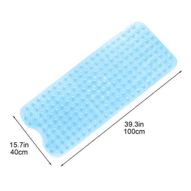 Tapis De Baignoire BEARTOP 40x100 Cm – 200 Ventouses Antidérapant, Sans BPA, Lavable Machine, Blanc