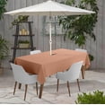 thumbnail image 2 of Vargottam Indoor/Outdoor Tablecloth 58'' x 102'' Rectangular with Umbrella Hole & Zipper, Dusty Peach, Polyester, Tablecloth, 2 of 6
