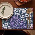 thumbnail image 4 of Pioneer Flower Floral Print Pattern Summer Placemats Table Placemats Set Of 6-Linen Kitchen Washable Placemats Table Mats 12x18 Inch Non-Slip Heat Resistant, 4 of 5