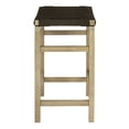 thumbnail image 7 of JONATHAN Y Armand Coastal Acacia Wood Backless Outdoor Counter Stools with Woven Rope Seat, Set of 2 for Patio, Kitchen and Backyard, Light Teak and Brown CSL1201C-SET2, 7 of 7
