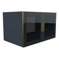 thumbnail image 2 of Rosario 36" Wood Floating Vanity Base w/ Glass Facade in Matte Blue, 2 of 6