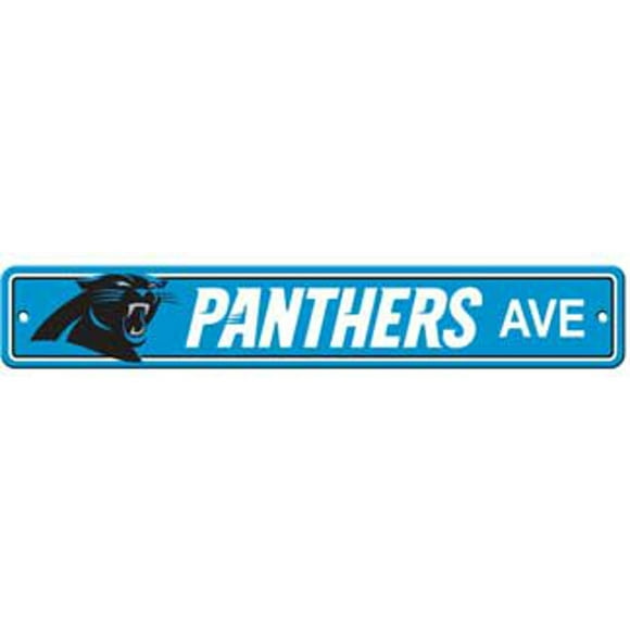 Carolina Panthers Ave Signe de la Rue 4 "x24" Logo de l'Équipe de Football NFL Avenue Homme Grotte