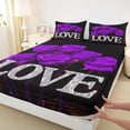 thumbnail image 3 of Castle Fairy Romantic Floral Rose Queen Sheet Sets,Happy Valentine's Day Bed Set, 3 of 7