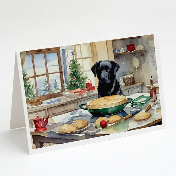 Labrador Retriever Christmas Cookies Greeting Cards Pack of 8 7 in x 5 in