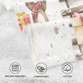 thumbnail image 5 of Yayeee 2 Pack Hand Towels for Bathroom 100% Cotton 16" x 28" Soft Absorbent Kitchen Towel, Holiday Train, 5 of 7