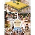 thumbnail image 5 of Yellow Table Cloth, Black White Modern Geometric Abstract Art Waterproof Tablecloth for Rectangle Tables, Reusable Washable Fabric Table Cover for Restaurant Kitchen Dining Tables 54"x108", 5 of 6