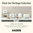 thumbnail image 6 of Haden Heritage 1.7 Liter Electric Tea Kettle & 4 Slice Wide Slot Toaster, White, 6 of 10