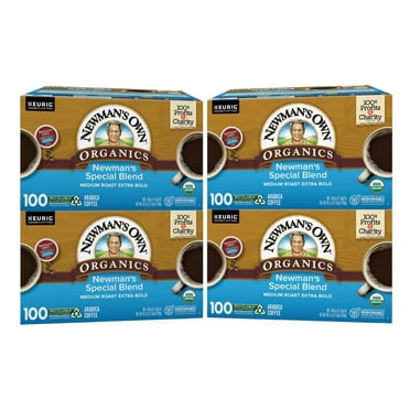 4 Pack | Newman's Own Organics Coffee Special Blend K-Cup Pod, 100 Count