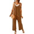 thumbnail image 3 of Womens Casual Jumpsuits Orange M, 3 of 7