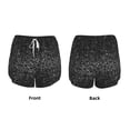 thumbnail image 6 of Uemuo Black And White Dotted Pattern Women's Athletic Shorts High Waisted Running Shorts with Liner Pockets Gym Elastic Workout Shorts-Large, 6 of 9