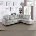 thumbnail image 4 of Star Home Living Corp Harry Faux Leather Right Sectional Sofa in Silver Powder, 4 of 5