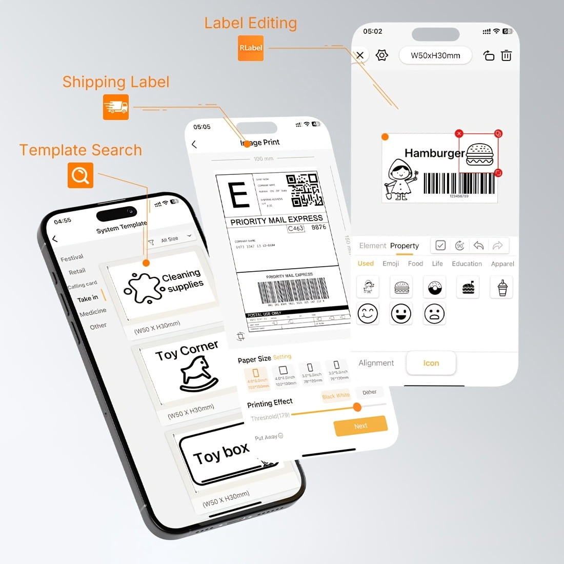 Wireless Thermal Printer RP425 - 203 DPI Ink-free Label Printer - Compatible with Android/iPhone/Windows · Ideal for Small Businesses and Home Offices · Label Maker